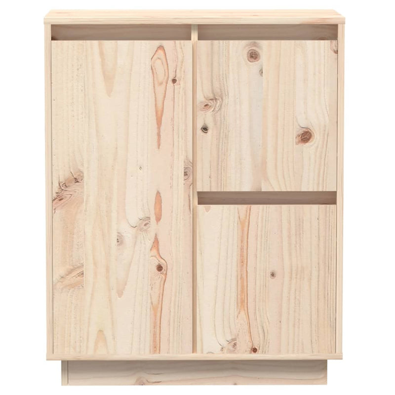 vidaXL Sideboard Black 60x34x75 cm Solid Wood Pine