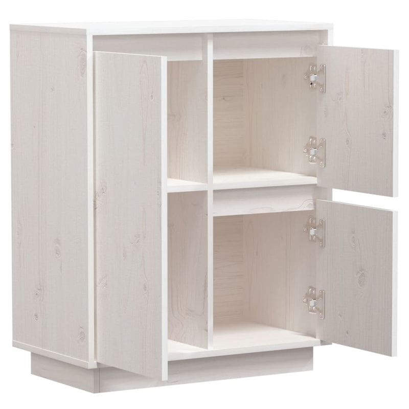 vidaXL Sideboard Black 60x34x75 cm Solid Wood Pine