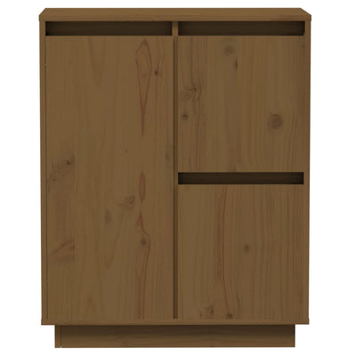 vidaXL Sideboard Black 60x34x75 cm Solid Wood Pine