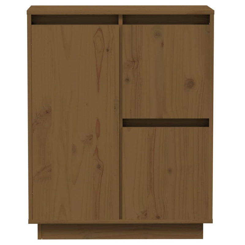 vidaXL Sideboard Black 60x34x75 cm Solid Wood Pine