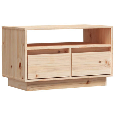 vidaXL TV Cabinet Black 60x35x37 cm Solid Wood Pine