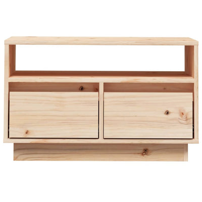 vidaXL TV Cabinet Black 60x35x37 cm Solid Wood Pine
