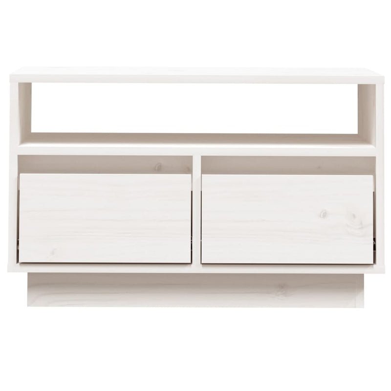 vidaXL TV Cabinet Black 60x35x37 cm Solid Wood Pine