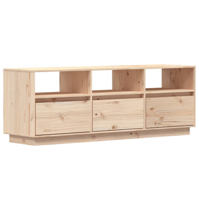 vidaXL TV Cabinet White 140x37x50 cm Solid Wood Pine