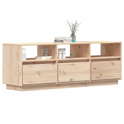vidaXL TV Cabinet White 140x37x50 cm Solid Wood Pine