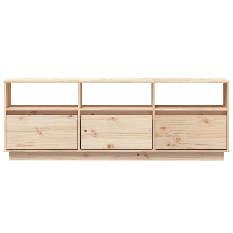 vidaXL TV Cabinet White 140x37x50 cm Solid Wood Pine