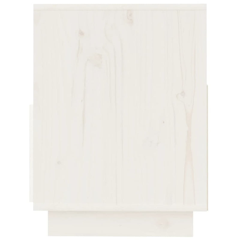 vidaXL TV Cabinet White 140x37x50 cm Solid Wood Pine