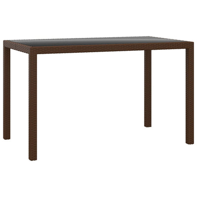 vidaXL 3 Piece Garden Dining Set with Cushions Poly Rattan Beige