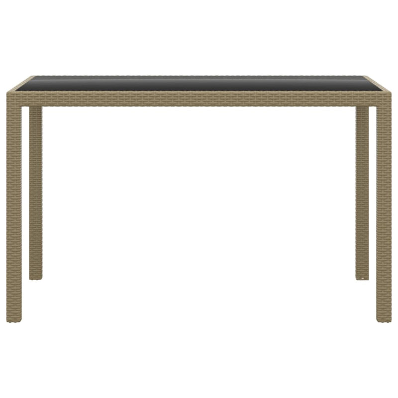 vidaXL 3 Piece Garden Dining Set with Cushions Poly Rattan Beige