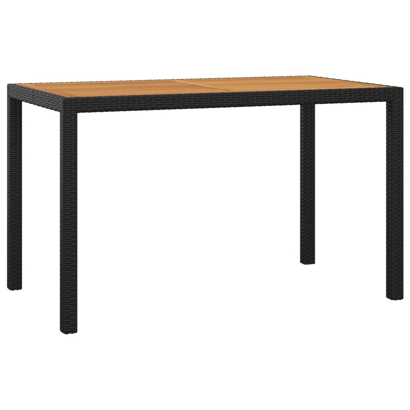 vidaXL 5 Piece Garden Dining Set with Cushions Poly Rattan Black