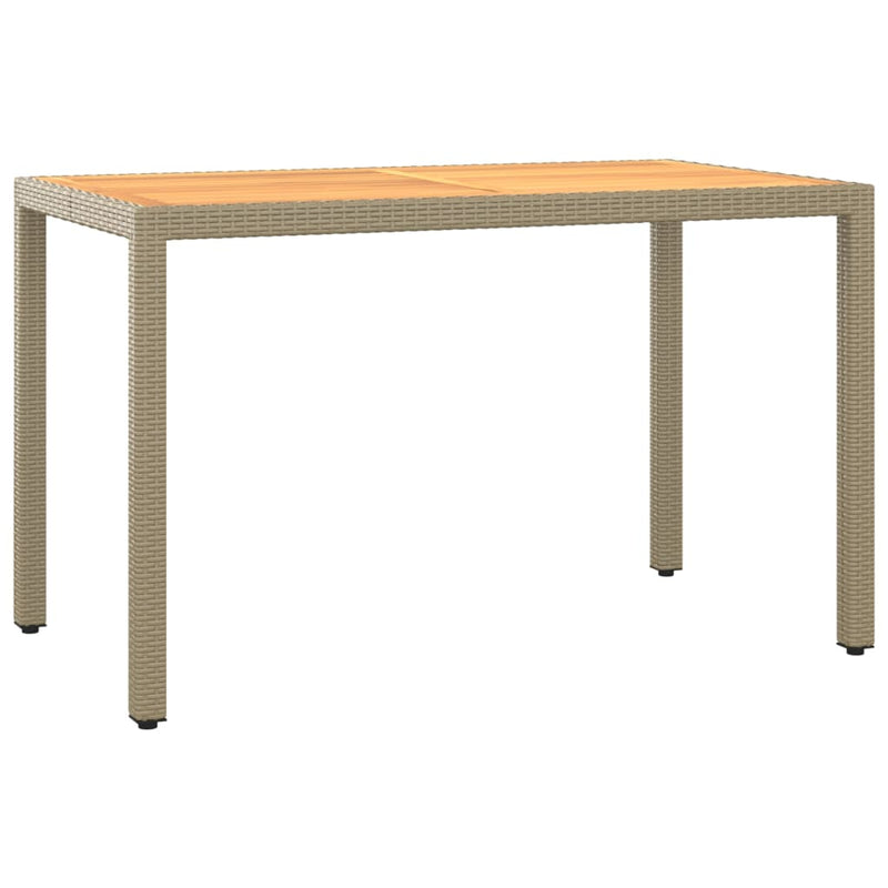 vidaXL 3 Piece Garden Dining Set with Cushions Poly Rattan Beige