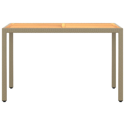 vidaXL 3 Piece Garden Dining Set with Cushions Poly Rattan Beige