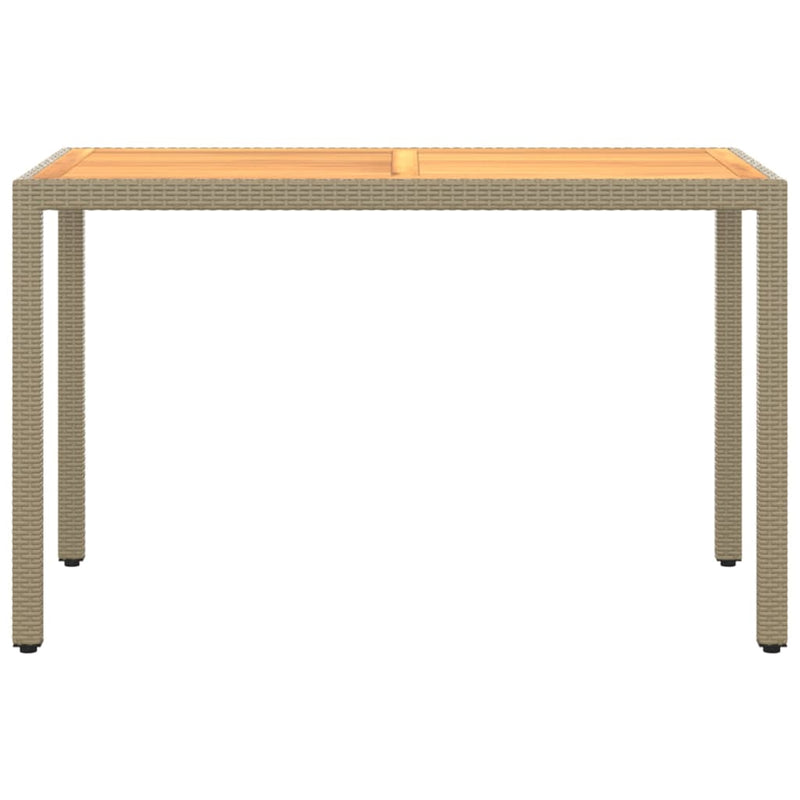 vidaXL 3 Piece Garden Dining Set with Cushions Poly Rattan Beige