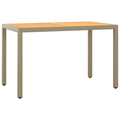 vidaXL 3 Piece Garden Dining Set with Cushions Poly Rattan Beige