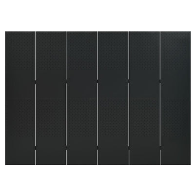 vidaXL 6-Panel Room Dividers 2 pcs Anthracite 240x180 cm Steel