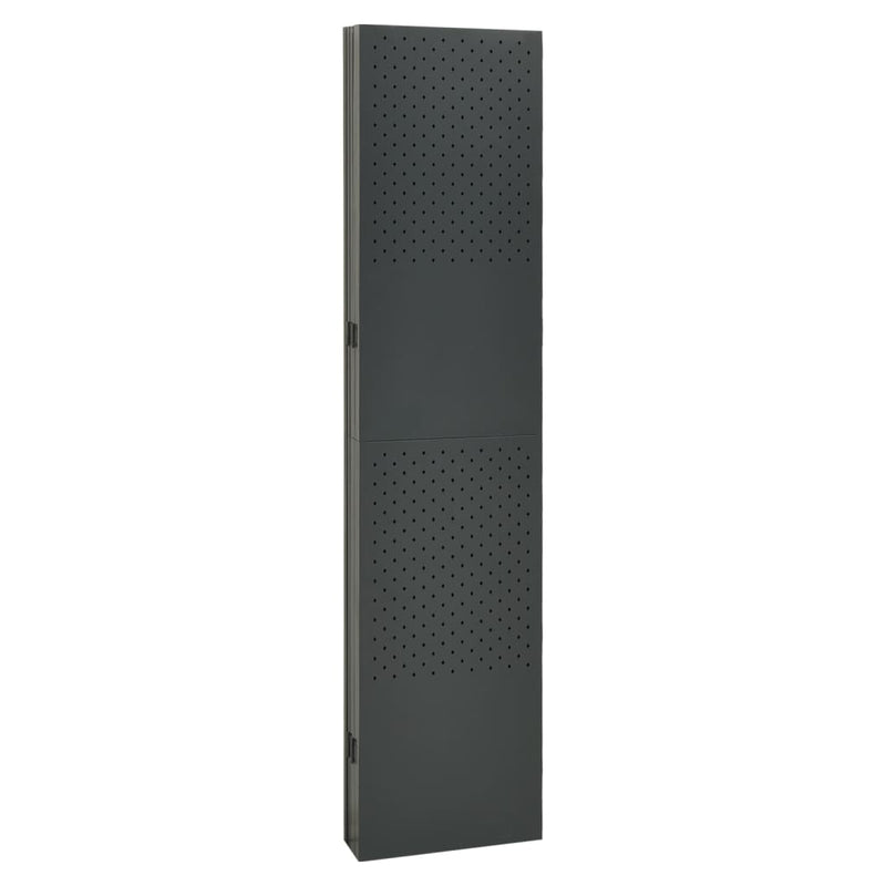 vidaXL 6-Panel Room Dividers 2 pcs Anthracite 240x180 cm Steel