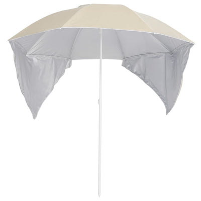 vidaXL Beach Parasol with Side Walls Anthracite 215 cm