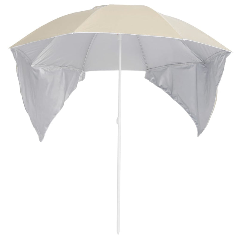 vidaXL Beach Parasol with Side Walls Anthracite 215 cm