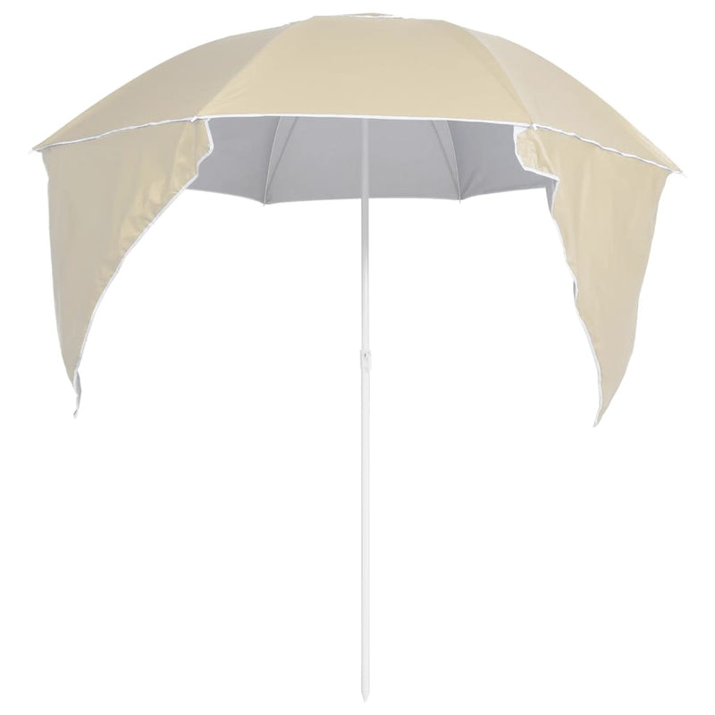 vidaXL Beach Parasol with Side Walls Anthracite 215 cm