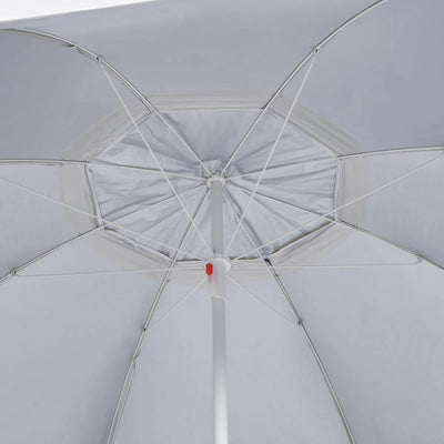 vidaXL Beach Parasol with Side Walls Anthracite 215 cm