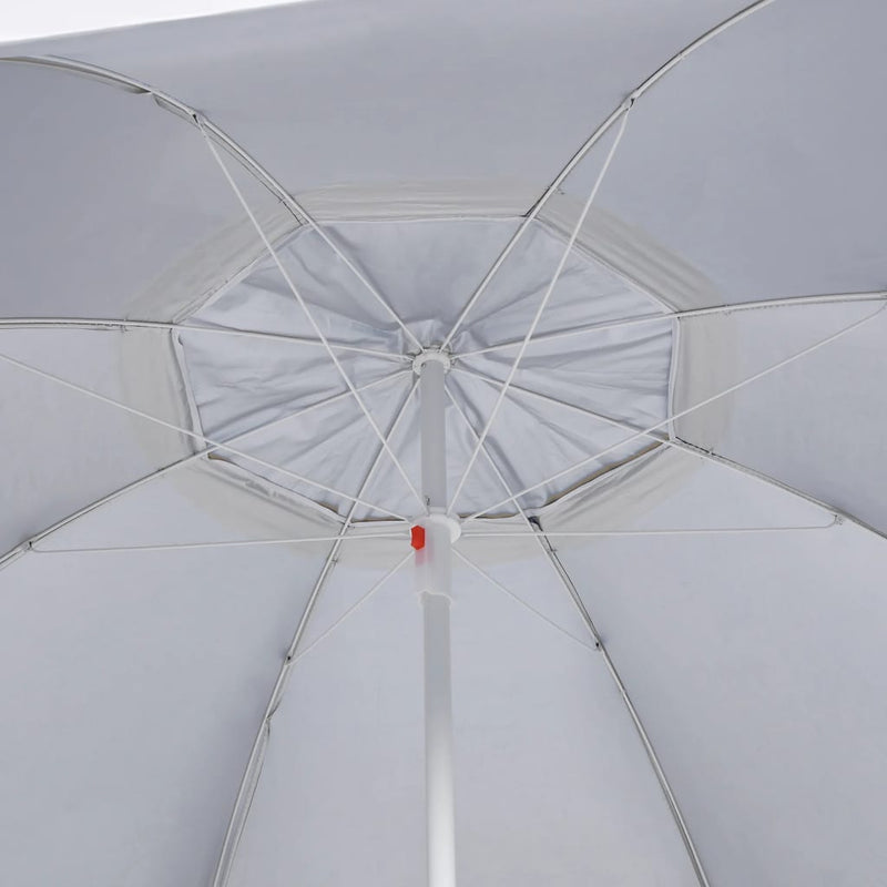 vidaXL Beach Parasol with Side Walls Anthracite 215 cm