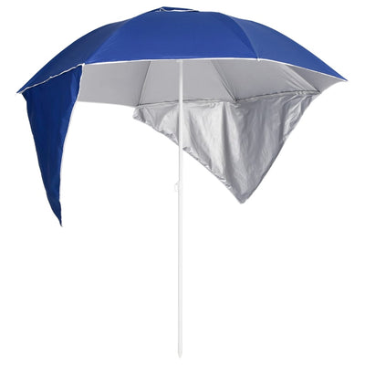 vidaXL Beach Parasol with Side Walls Anthracite 215 cm