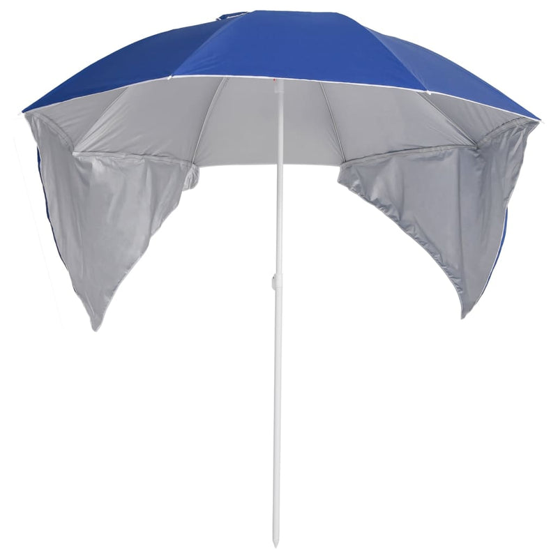 vidaXL Beach Parasol with Side Walls Anthracite 215 cm