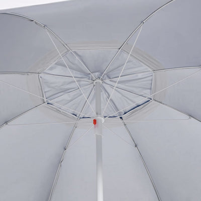 vidaXL Beach Parasol with Side Walls Anthracite 215 cm
