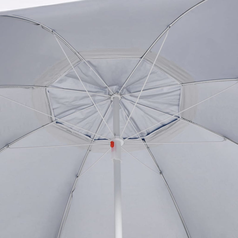 vidaXL Beach Parasol with Side Walls Anthracite 215 cm