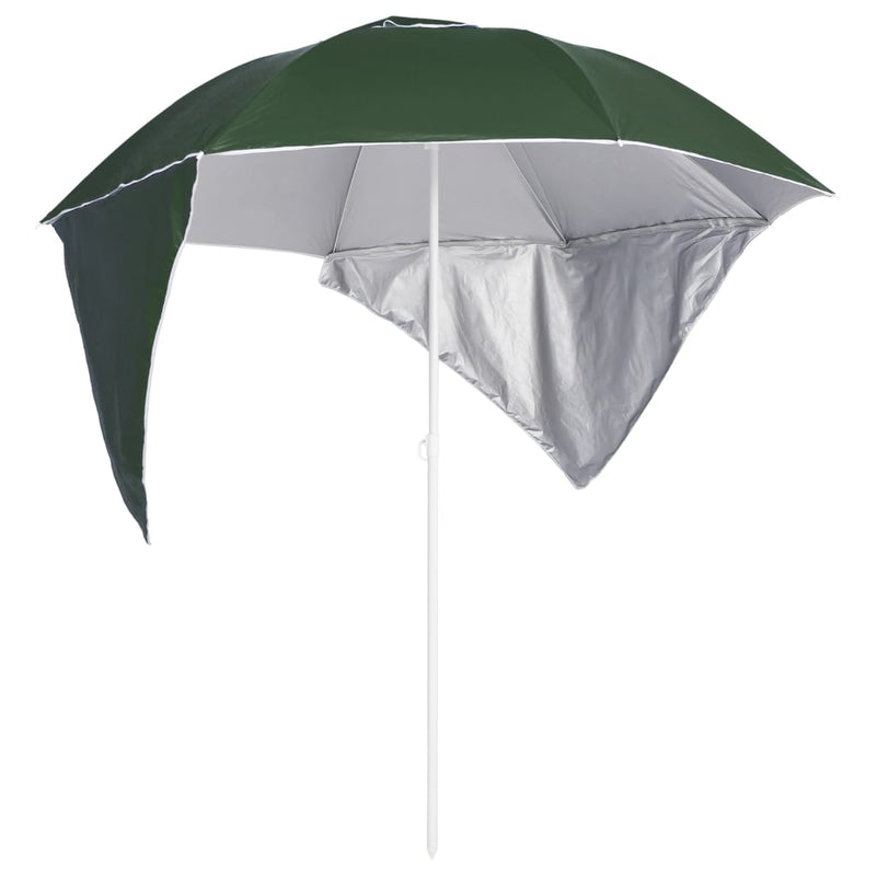 vidaXL Beach Parasol with Side Walls Anthracite 215 cm