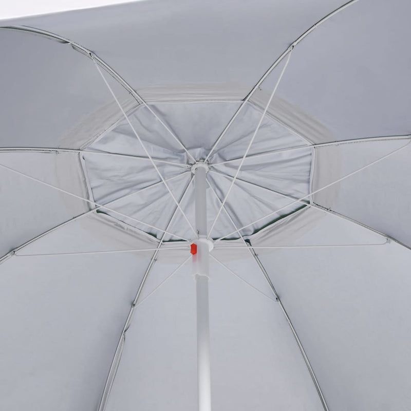 vidaXL Beach Parasol with Side Walls Anthracite 215 cm