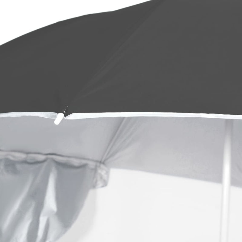 vidaXL Beach Parasol with Side Walls Anthracite 215 cm
