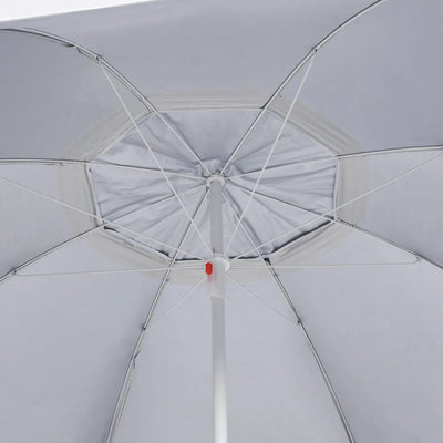 vidaXL Beach Parasol with Side Walls Anthracite 215 cm