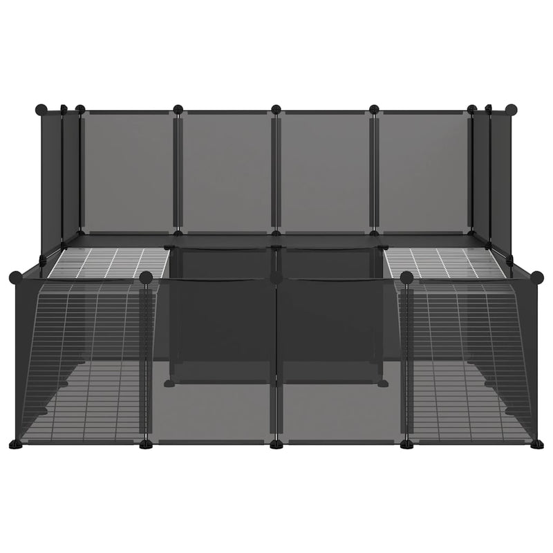 vidaXL Small Animal Cage Black 143x107x93 cm PP and Steel