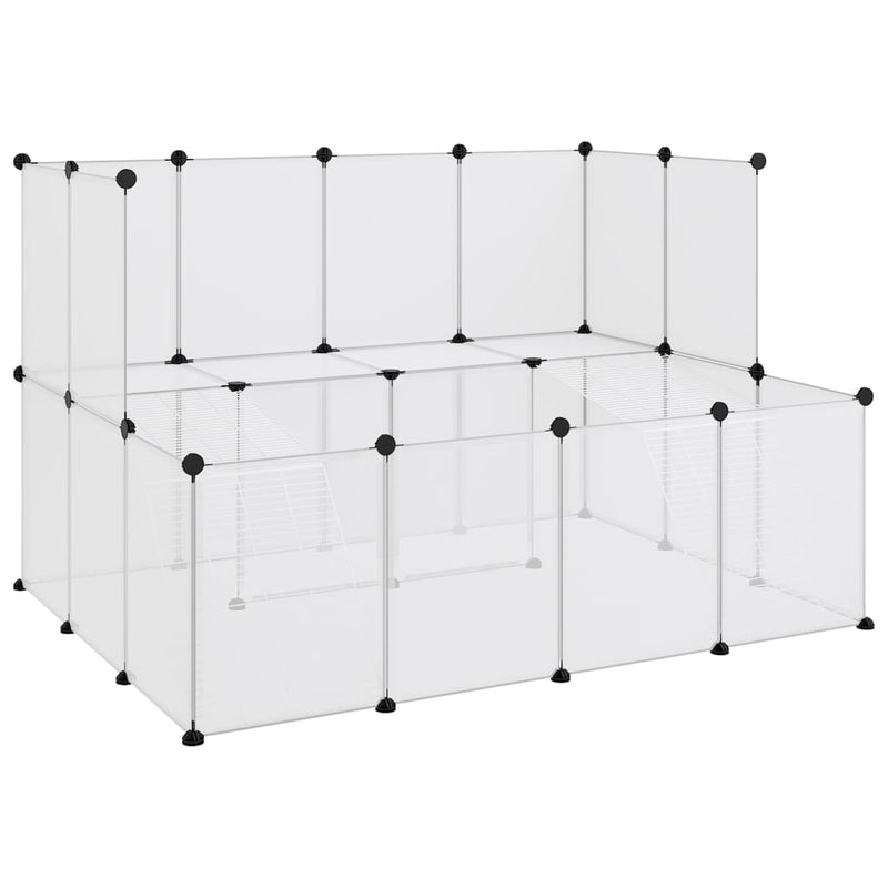 vidaXL Small Animal Cage Black 143x107x93 cm PP and Steel