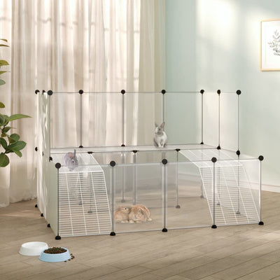 vidaXL Small Animal Cage Black 143x107x93 cm PP and Steel