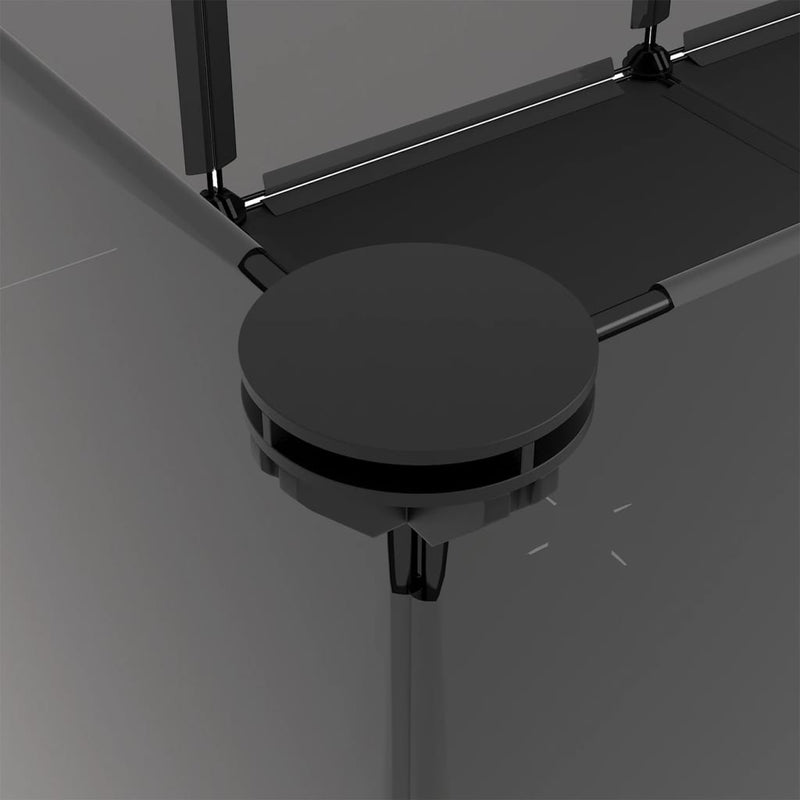 vidaXL Small Animal Cage Black 144x74x46.5 cm PP and Steel