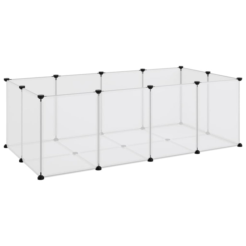 vidaXL Small Animal Cage Black 144x74x46.5 cm PP and Steel
