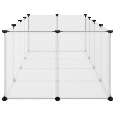 vidaXL Small Animal Cage Black 144x74x46.5 cm PP and Steel
