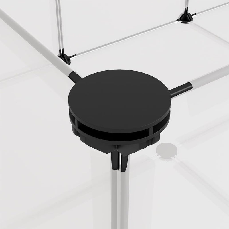 vidaXL Small Animal Cage Black 144x74x46.5 cm PP and Steel