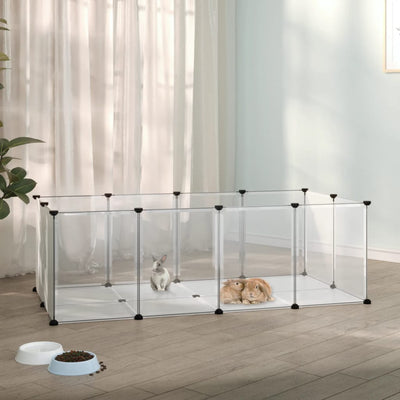 vidaXL Small Animal Cage Black 144x74x46.5 cm PP and Steel
