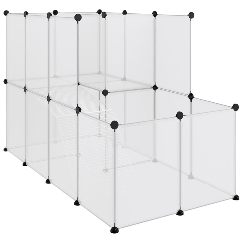 vidaXL Small Animal Cage Black 142x74x93 cm PP and Steel