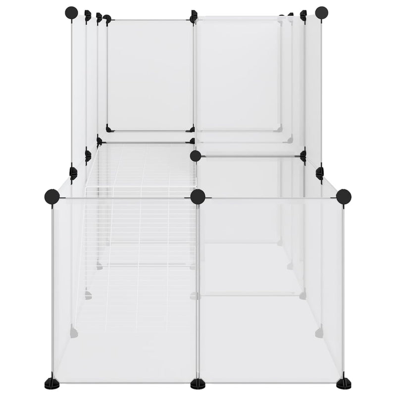 vidaXL Small Animal Cage Black 142x74x93 cm PP and Steel