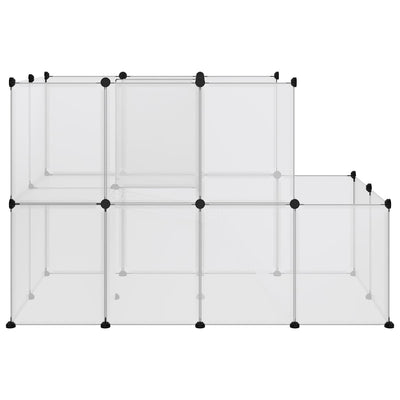 vidaXL Small Animal Cage Black 142x74x93 cm PP and Steel