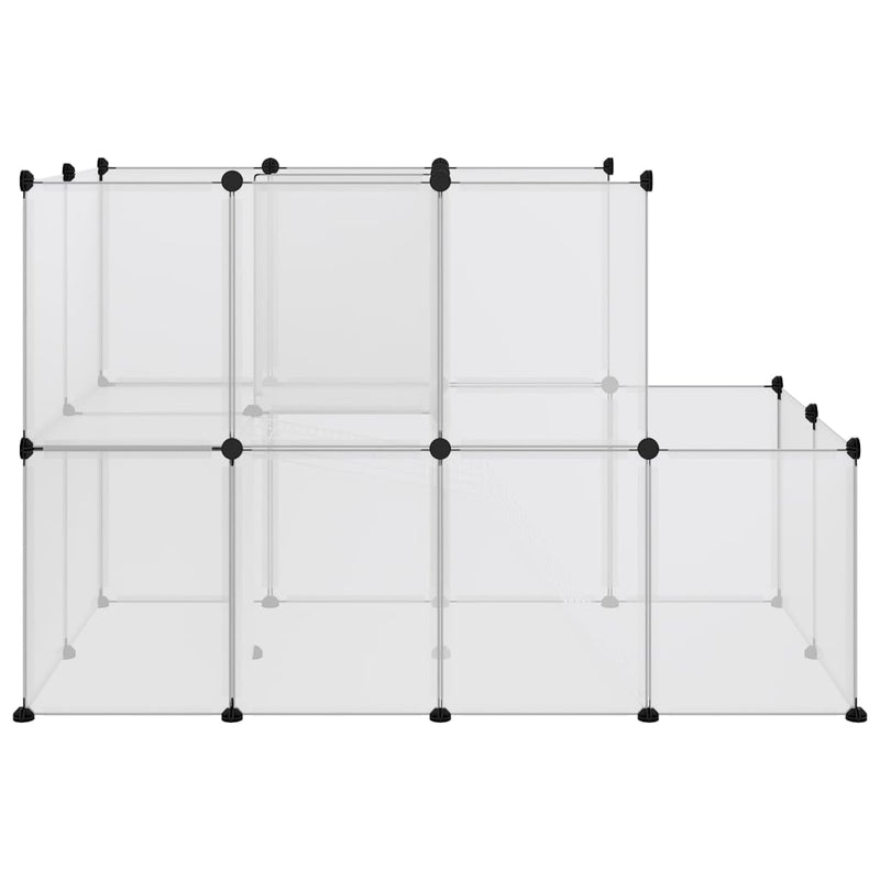 vidaXL Small Animal Cage Black 142x74x93 cm PP and Steel