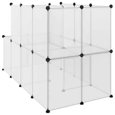 vidaXL Small Animal Cage Black 142x74x93 cm PP and Steel