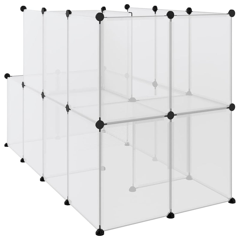 vidaXL Small Animal Cage Black 142x74x93 cm PP and Steel