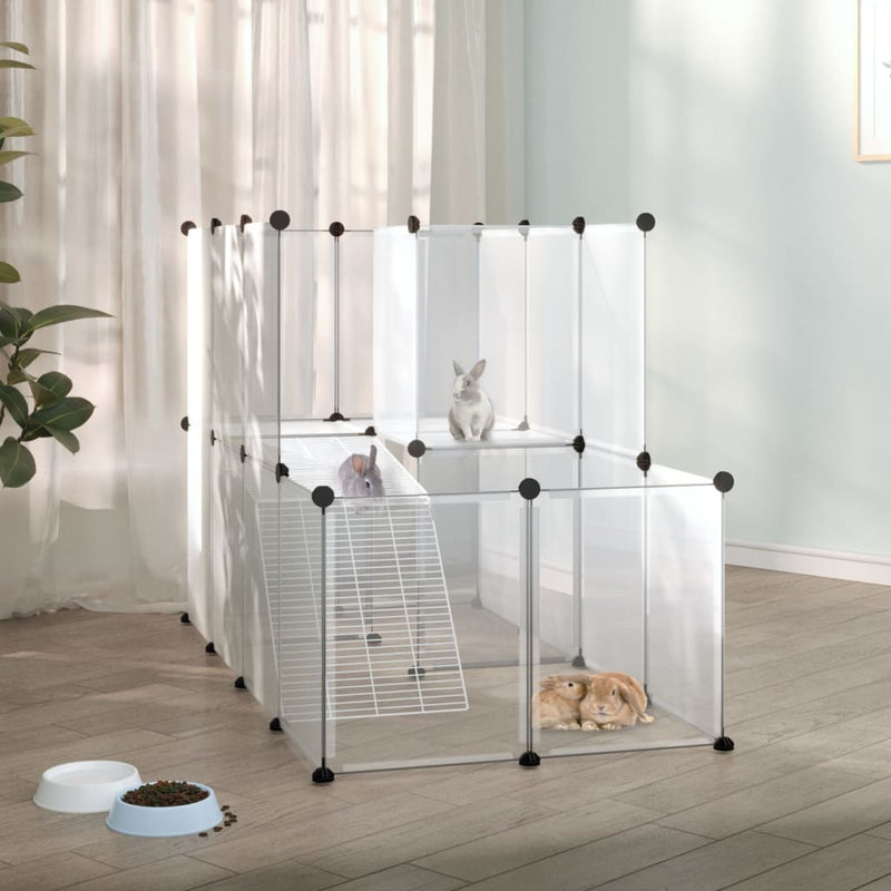 vidaXL Small Animal Cage Black 142x74x93 cm PP and Steel