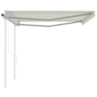 vidaXL Automatic Retractable Awning with Posts 4x3 m Anthracite