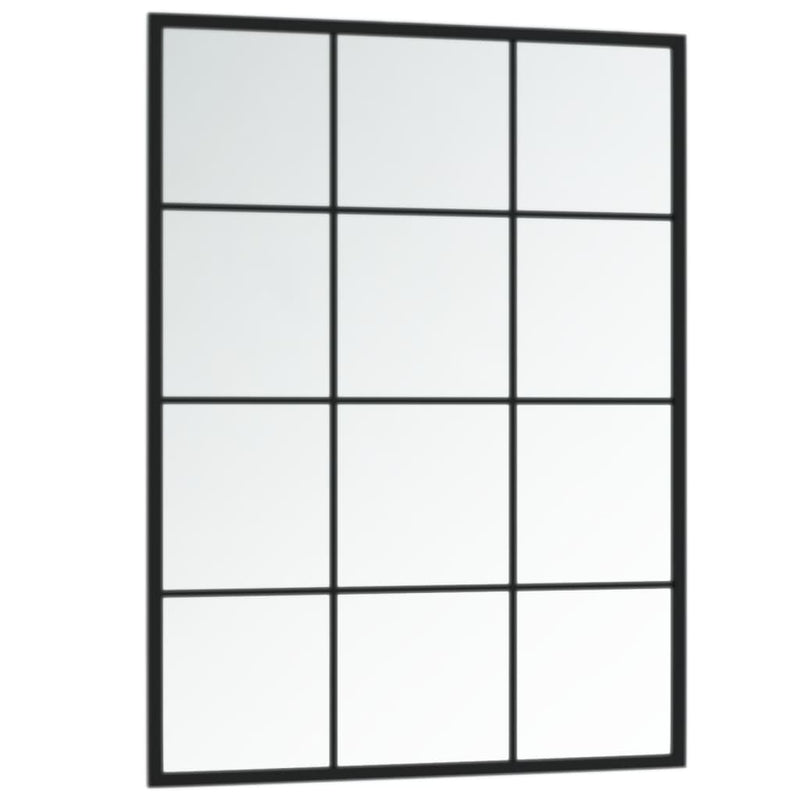 vidaXL Wall Mirror Black 100x60 cm Metal